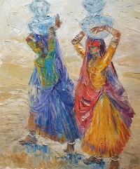 Sabiha Nasar-ud-Deen, 24 x 36 Inch, Oil on Canvas, Figurative Painting, AC-SBND-121